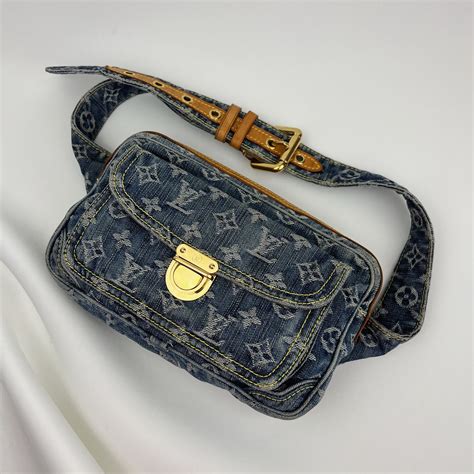 lv denim bum bag.